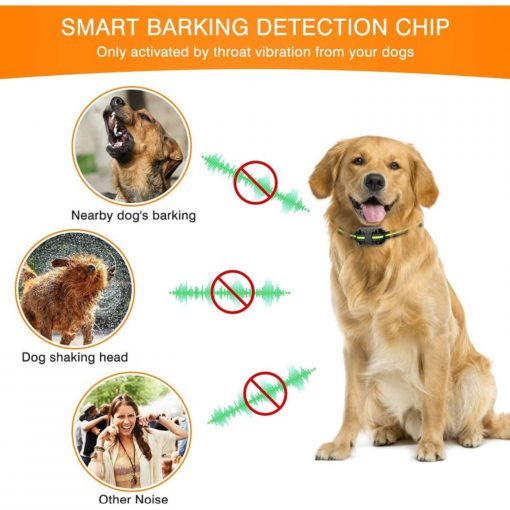 FocusPet Humane No Shock USB Rechargeable Training Dog Barking Collar – LED Display