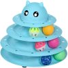 FocusPet Cat Tower Track 3 Level Interactive Ball Toy