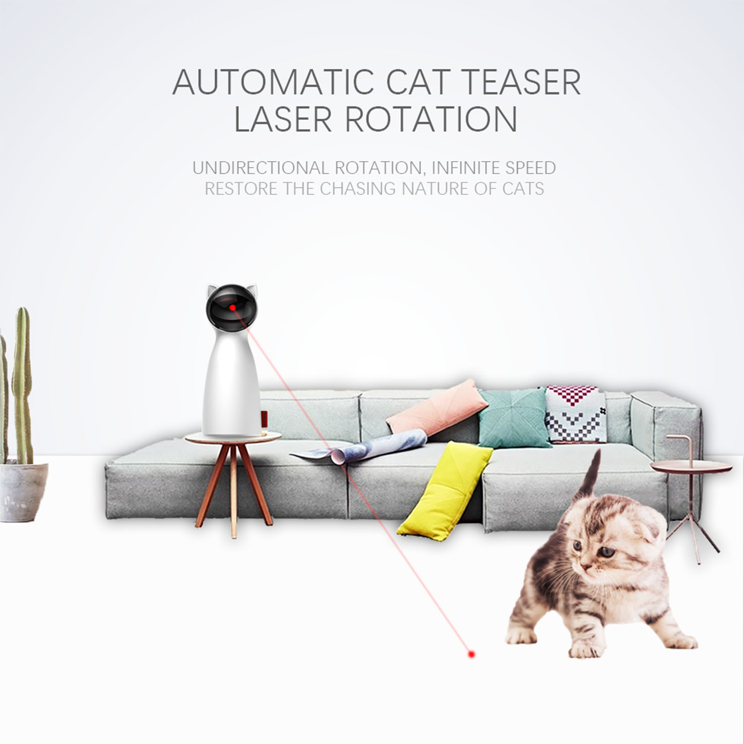 Focuspet Automatic Laser Interactive Toy For Indoor Cats And Dogs Focuspet