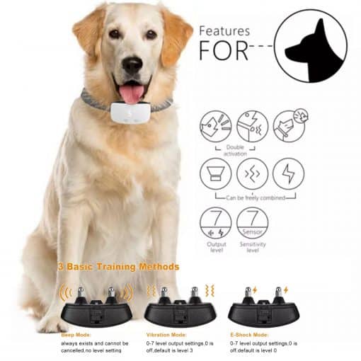 FocusPet Automatic Anti Bark Shock Training Collar for Dogs