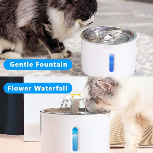 FocusPet Water Fountain With LED And USB Pump