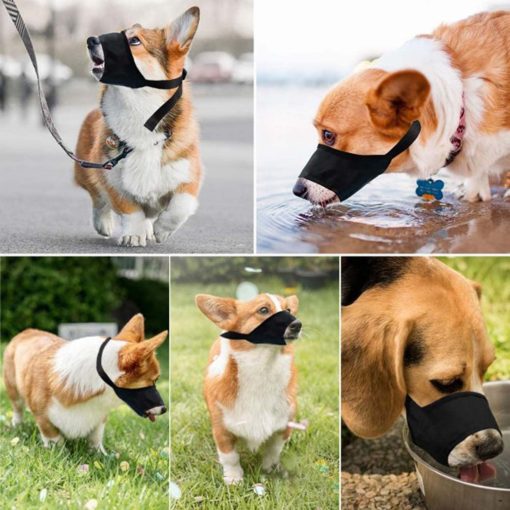 FocusPet Adjustable Dog Muzzle Mouth Cover